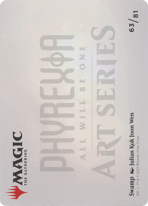 Swamp // Swamp (AONE-063) - Phyrexia: All Will Be One Art Series (Borderless)
