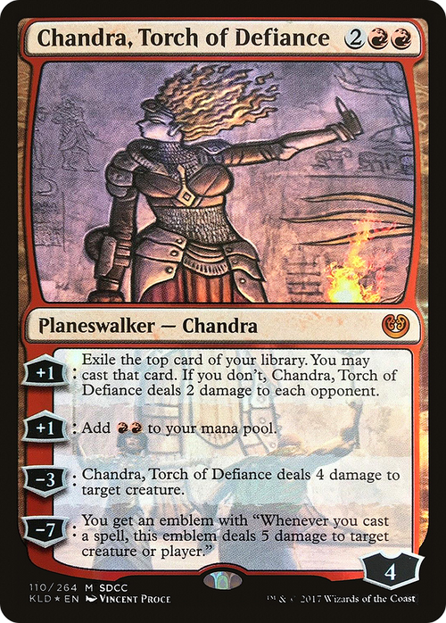 Chandra, Torch of Defiance (SDCC 2017 Exclusive) (MEDIA-110) - San Diego Comic-Con 2017 Foil