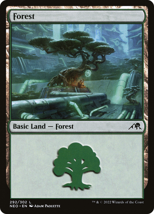 Forest (292) (NEO-292) - Kamigawa: Neon Dynasty Foil
