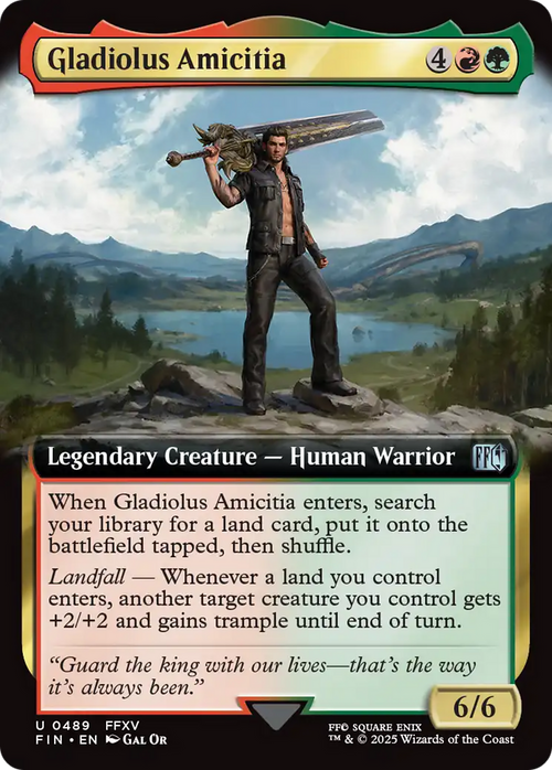 Gladiolus Amicitia (Extended Art) (FIN-489) - FINAL FANTASY: (Extended Art) Foil