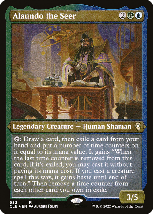 Alaundo the Seer (Foil Etched) (CLB-523) - Commander Legends: Battle for Baldur's Gate Foil