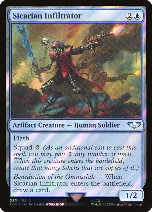 Sicarian Infiltrator (Surge Foil) (40K-025) - Warhammer 40,000 Commander Foil
