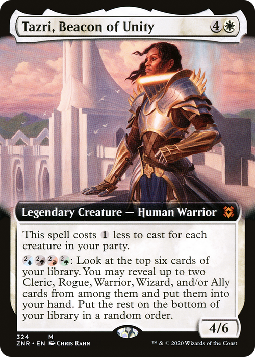 Tazri, Beacon of Unity (Extended Art) (ZNR-324) - Zendikar Rising: (Extended Art) Foil