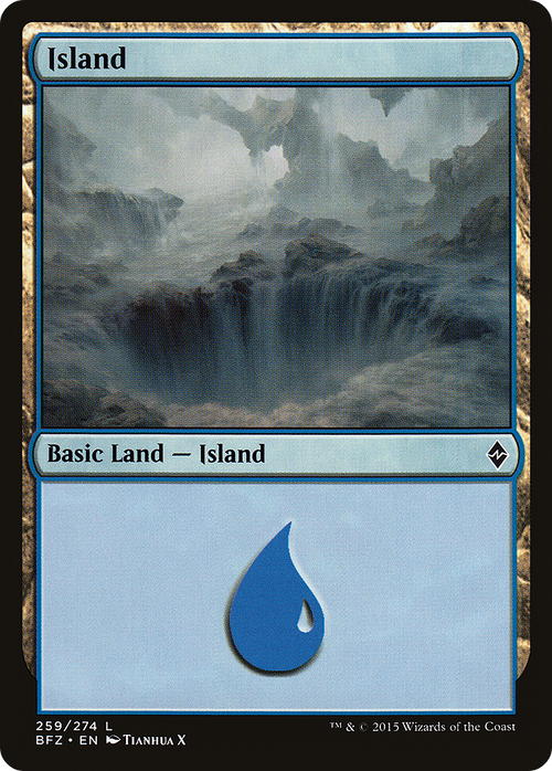 Island (259) (BFZ-259A) - Battle for Zendikar