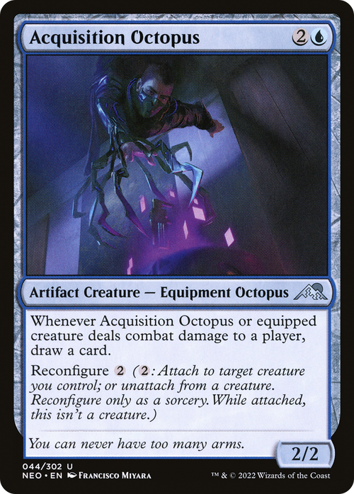 Acquisition Octopus (NEO-044) - Kamigawa: Neon Dynasty Foil