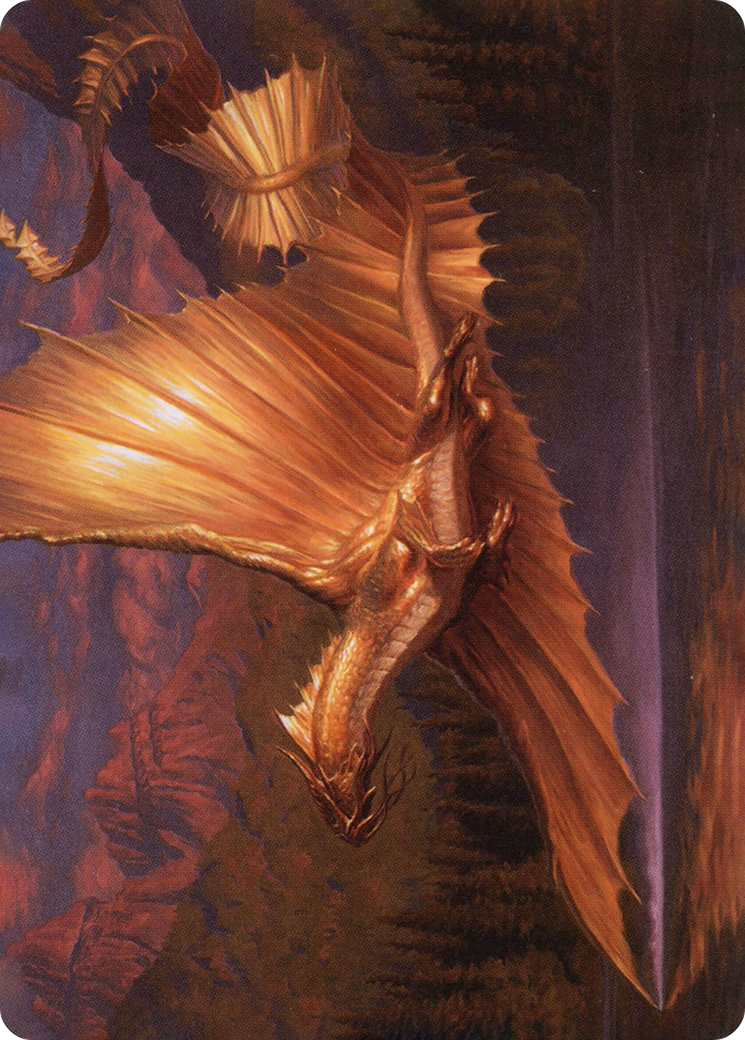 Adult Gold Dragon // Adult Gold Dragon (AAFR-058) - Adventures in the Forgotten Realms Art Series (Borderless) Foil