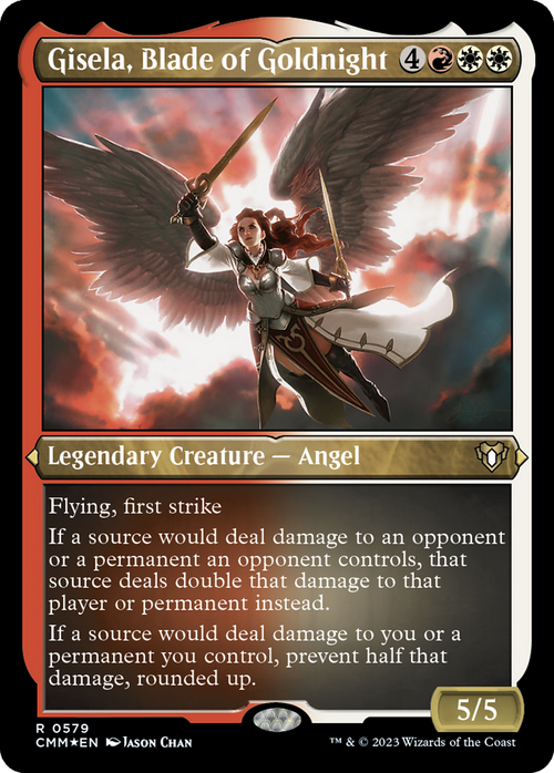 Gisela, Blade of Goldnight (Foil Etched) (CMM-579) - Commander Masters Foil