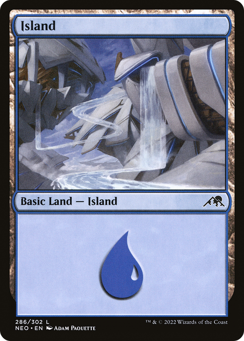 Island (286) (NEO-286) - Kamigawa: Neon Dynasty Foil