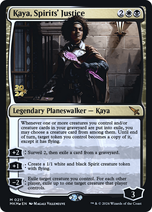 Kaya, Spirits' Justice (PRE-211) - Murders at Karlov Manor Promos Foil