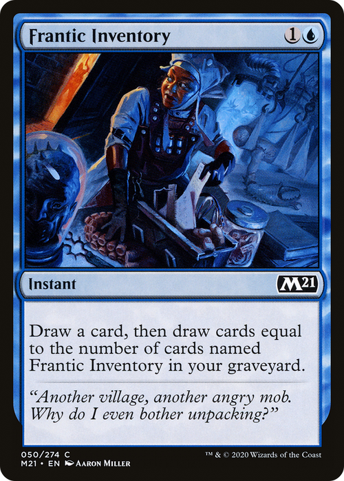 Frantic Inventory (M21-050) - Core Set 2021 Foil