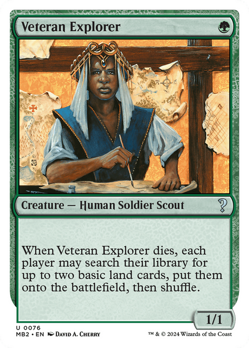 Veteran Explorer (White Border) (MB2-076) - Mystery Booster 2
