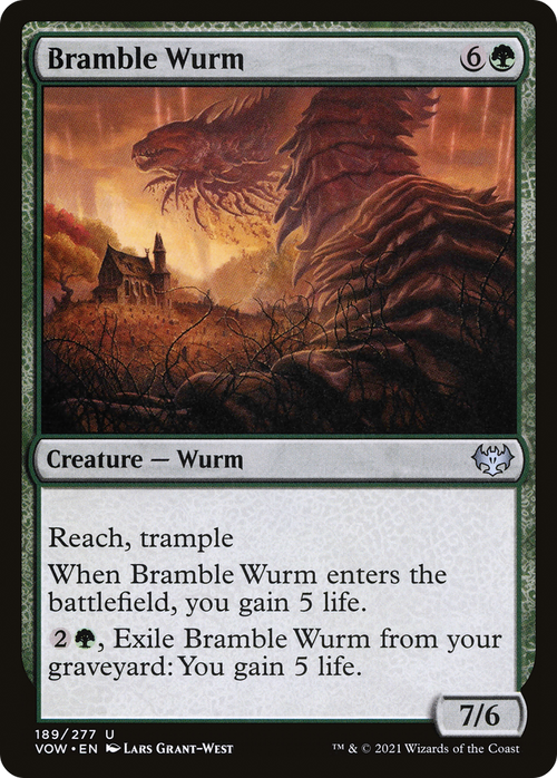 Bramble Wurm (VOW-189) - Innistrad: Crimson Vow Foil