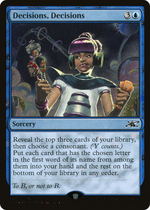 Decisions, Decisions (Galaxy Foil) (UNF-330) - Unfinity Foil