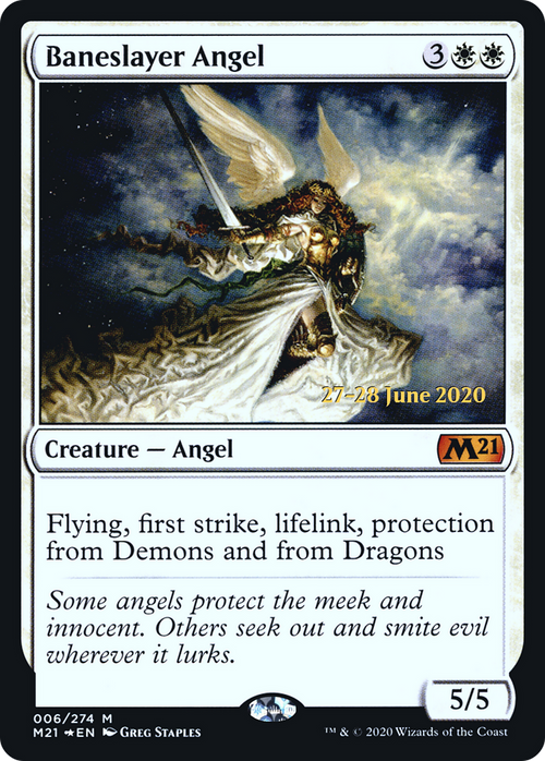 Baneslayer Angel (PRE-06S) - Core Set 2021 Promos Foil