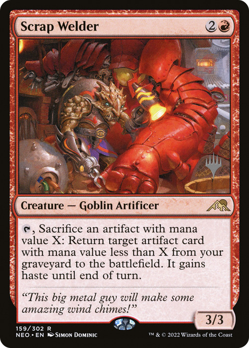 Scrap Welder (PPNEO-159) - Kamigawa: Neon Dynasty Promos Foil