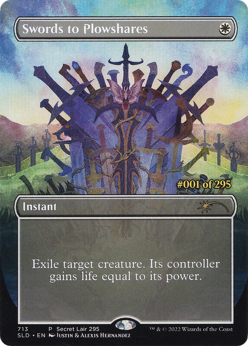 Swords to Plowshares (Serial Numbered) (SLD-713) - Secret Lair Drop (Borderless)