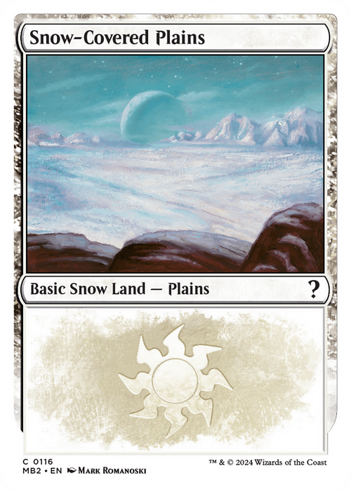 Snow-Covered Plains (White Border) (MB2-116) - Mystery Booster 2: (snow)