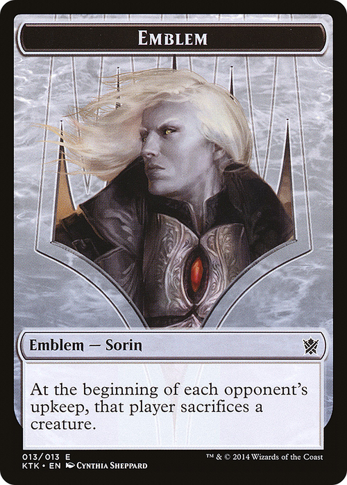 Emblem - Sorin, Solemn Visitor (KTK-013) - Khans of Tarkir Tokens