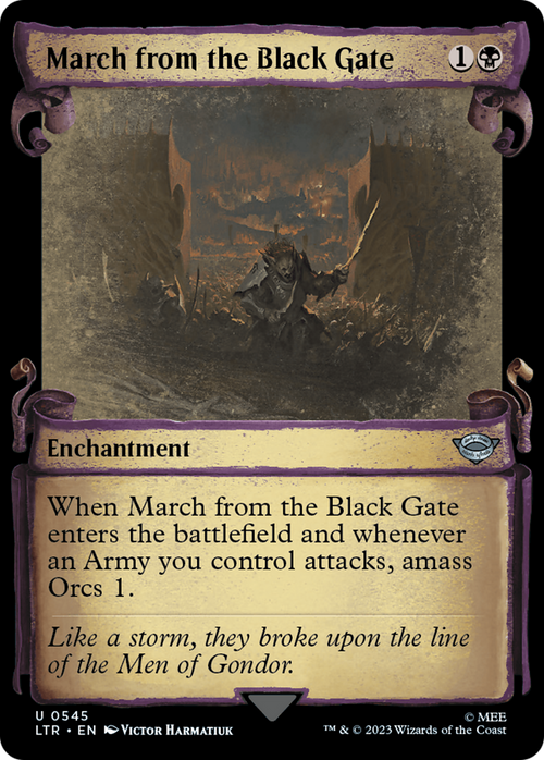 March from the Black Gate (Showcase Scrolls) (LTR-545) - The Lord of the Rings: Tales of Middle-earth: (Showcase)