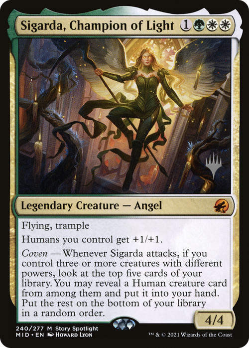 Sigarda, Champion of Light (PPMID-240P) - Innistrad: Midnight Hunt Promos
