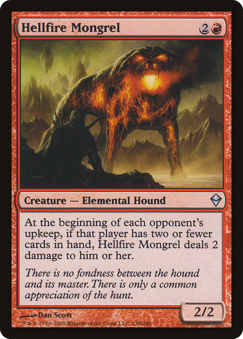 Hellfire Mongrel (ZEN-130) - Zendikar Foil
