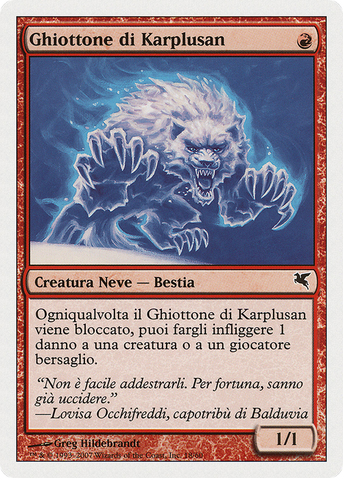 Karplusan Wolverine (Italian) - "Ghiottone di Karplusan" (PSAL-K18) - Salvat 2005