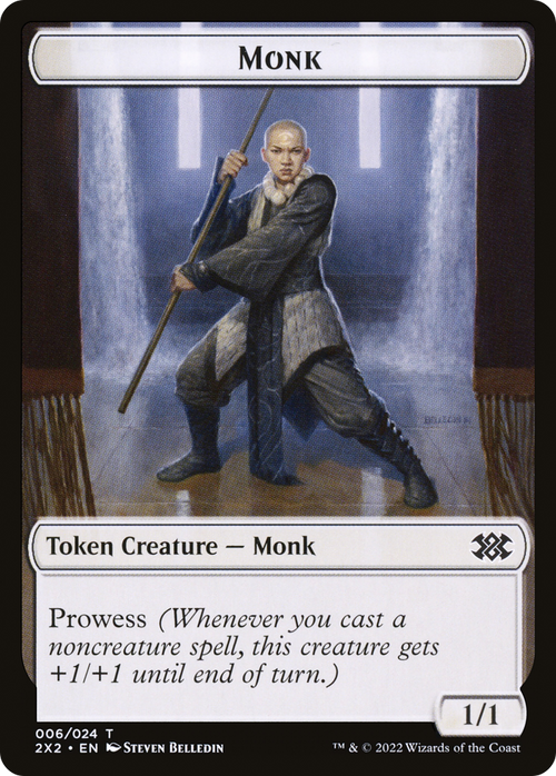 Monk (T2X2-006) - Double Masters 2022 Tokens Foil