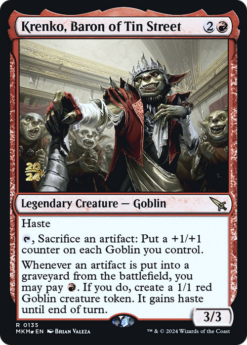 Krenko, Baron of Tin Street (PRE-135) - Murders at Karlov Manor Promos Foil