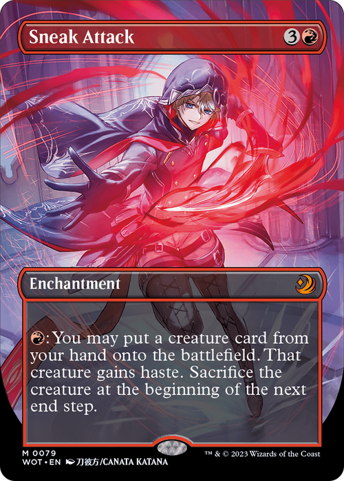 Sneak Attack (Anime Borderless) (WOT-079) - Wilds of Eldraine: Enchanting Tales Foil