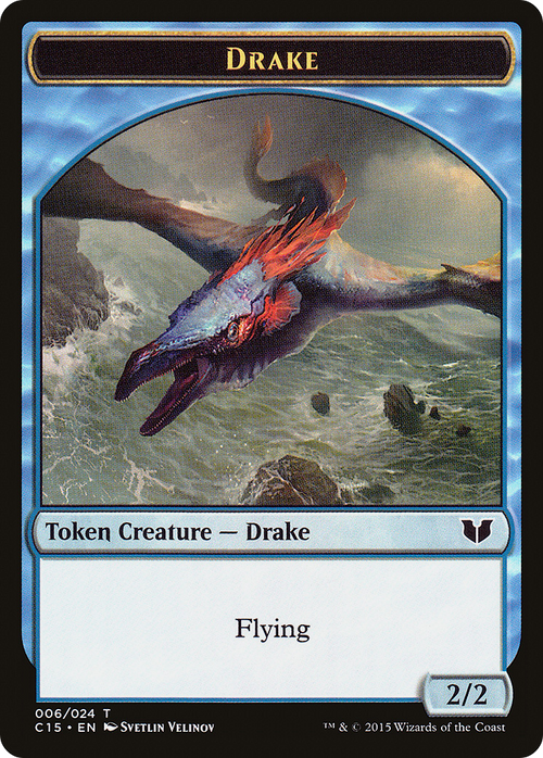 Drake // Elemental (020) Double-Sided Token (C15-006) - Commander 2015 Tokens