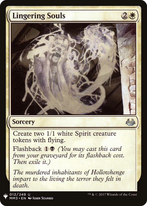 Lingering Souls (LIST-MM3-12) - The List