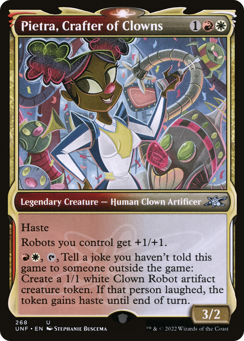 Pietra, Crafter of Clowns (Showcase) (UNF-268) - Unfinity: (Showcase) Foil