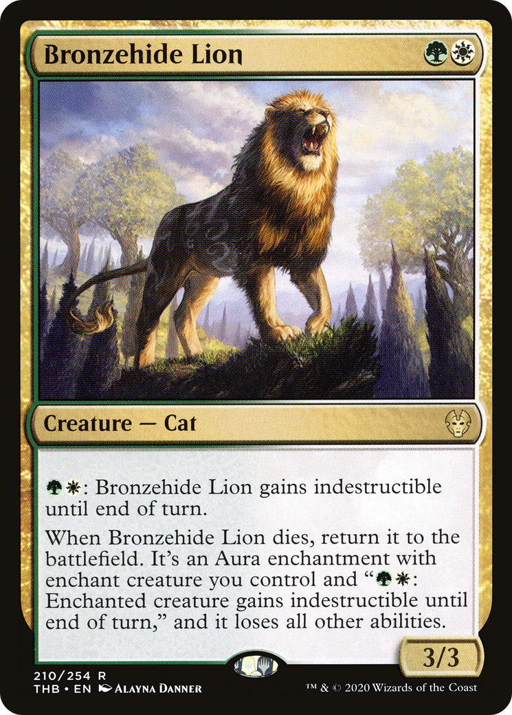 Bronzehide Lion (THB-210) - Theros Beyond Death Foil
