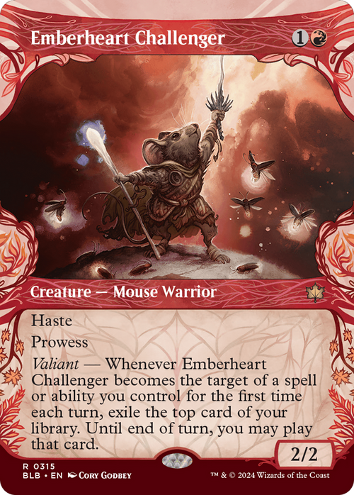 Emberheart Challenger (Showcase) (BLB-315) - Bloomburrow: (Showcase) (Borderless)
