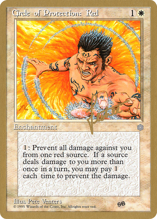 Circle of Protection: Red - 1996 Bertrand Lestree (ICE) (SB) (WCD-) - Pro Tour Collector Set