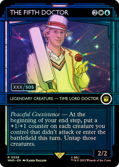 The Fifth Doctor (Serial Numbered) (WHO-556) - Doctor Who: (Showcase) (Borderless) Foil