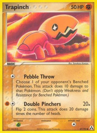 Trapinch 067/92  - Reverse Holofoil Legend Maker - Common