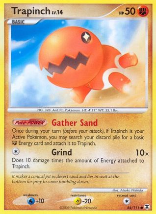 Trapinch/111  - Reverse Holofoil Rising Rivals - Common