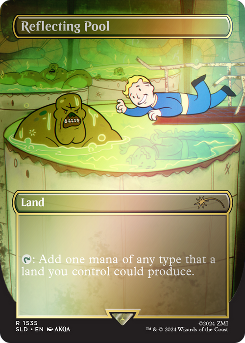 Reflecting Pool (Rainbow Foil) (SLD-1535) - Secret Lair Drop (Borderless) Foil