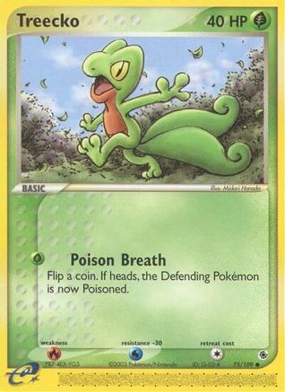 Treecko 075/109  - Reverse Holofoil Ruby and Sapphire - Common