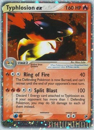 Typhlosion ex/100  - Holofoil Sandstorm - Ultra Rare