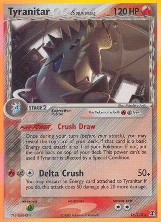 Tyranitar (Delta Species) 016/113  - Holofoil Delta Species - Holo Rare