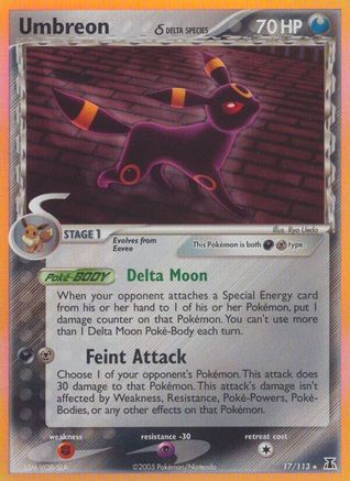 Umbreon (Delta Species) 017/113  - Reverse Holofoil Delta Species - Holo Rare