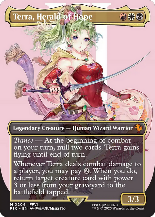 Terra, Herald of Hope (Borderless) (FIC-204) - Commander: FINAL FANTASY Foil
