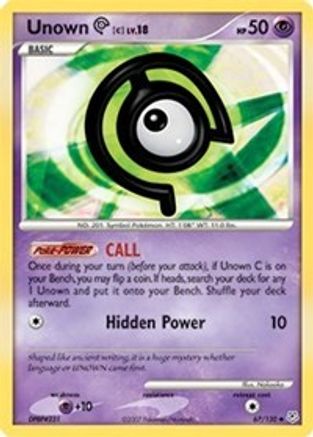 Unown [C] 067/130  Diamond and Pearl - Uncommon