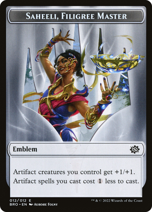 Saheeli, Filigree Master Emblem (TBRO-012) - The Brothers' War Tokens