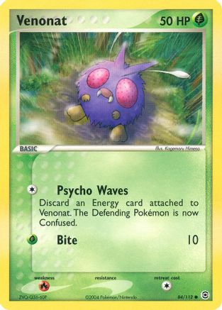 Venonat/112  - Reverse Holofoil FireRed & LeafGreen - Common