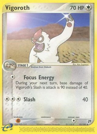 Vigoroth/100  - Reverse Holofoil Sandstorm - Uncommon