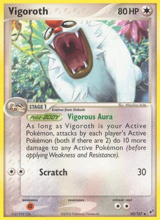 Vigoroth/107  - Reverse Holofoil Deoxys - Uncommon