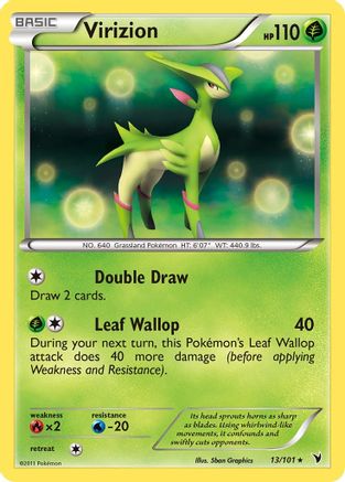Virizion  - Reverse Holofoil Noble Victories - Holo Rare